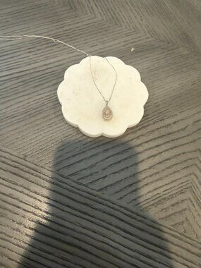 Kay Jewelers Sterling Silver Dancing Diamond Teardrop Necklace